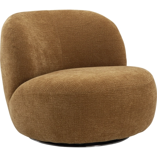Cove Swivel Accent Chair in Mustard Fabric